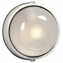  305111WH-142EB - Outdoor Cast Aluminum Marine Light - in White finish with Frosted Glass (Wall or Ceiling Mount)